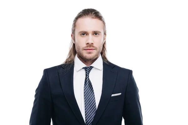 Uomo d'affari sicuro in giacca e cravatta — Foto stock