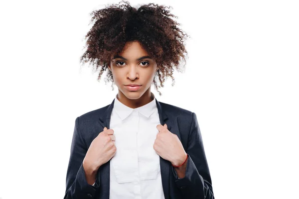 Businesswoman with curly hair — Stock Photo