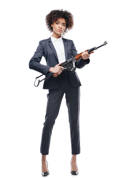 Agent secret avec fusil — Photo de stock