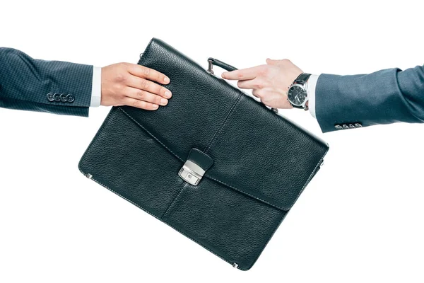 Businessmen holding briefcase — Stock Photo