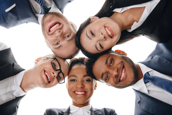 Glückliche multiethnische Geschäftsleute — Stockfoto