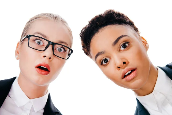 Shocked multiethnic businesswomen — Stock Photo
