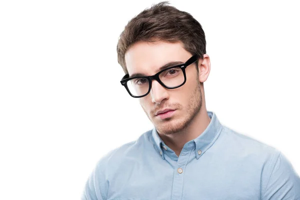 Beau homme aux lunettes — Photo de stock