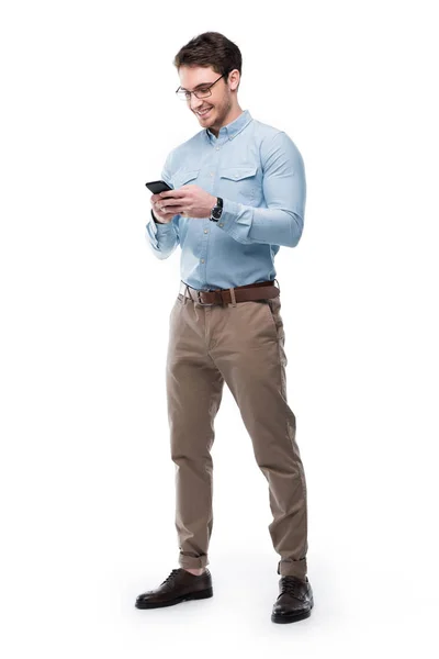 Man using smartphone — Stock Photo