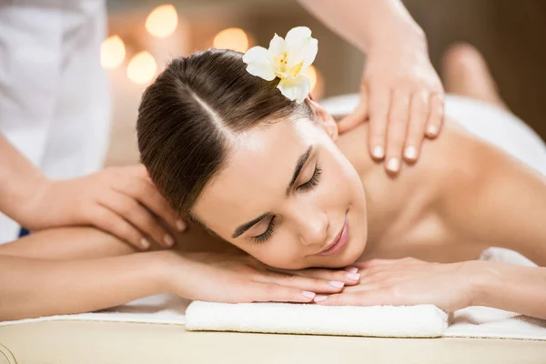 Woman having massage — Stock Photo