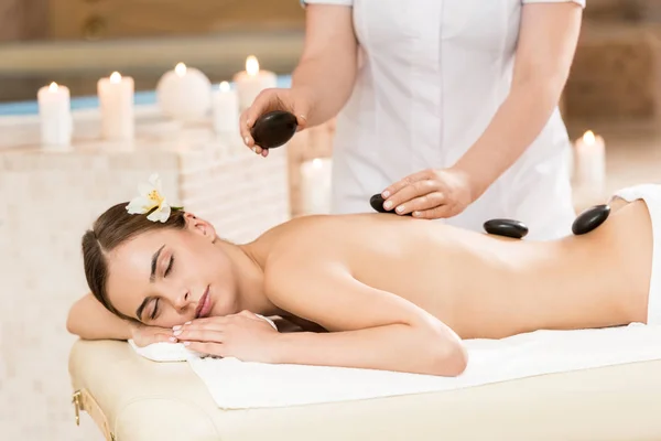 Stone massage — Stock Photo