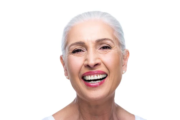 Femme âgée souriante — Stock Photo