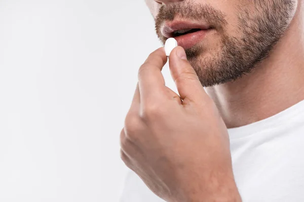 Man having pill — Stock Photo