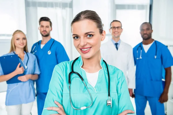 Nurse with crossed arms — Stock Photo