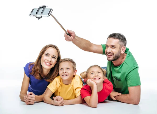 Happy family taking selfie — Stock Photo, Image