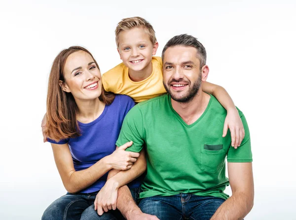 Familia joven divirtiéndose — Foto de Stock