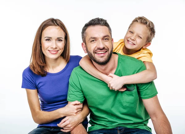 Familia feliz divirtiéndose — Foto de Stock