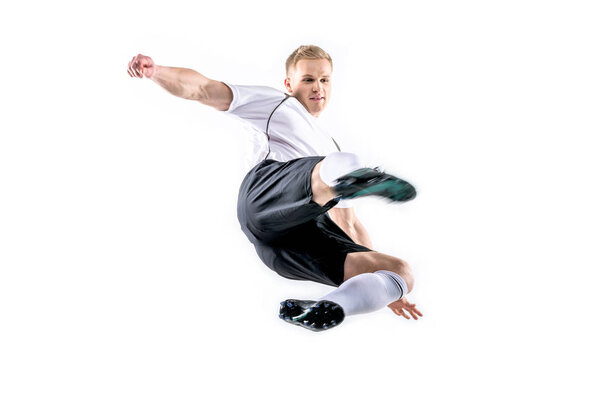 Футболист занимается спортом
 