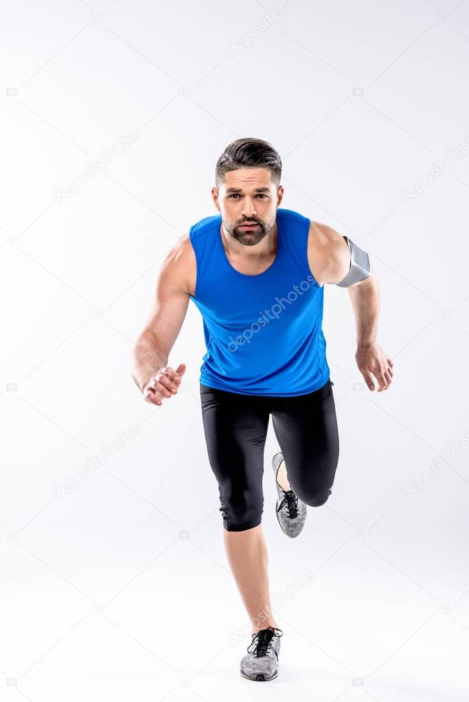 Athletic man running 