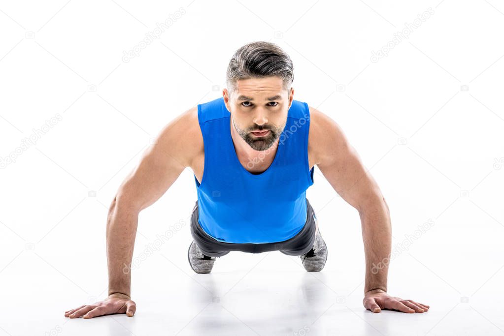 Man doing push ups