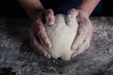 Man holding dough clipart
