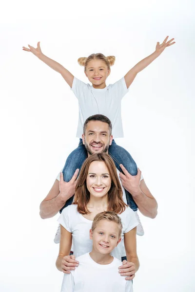 Smiling family having fun together — Stock Photo