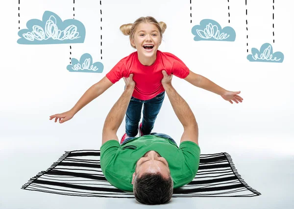 Father and daughter having fun together — Stock Photo