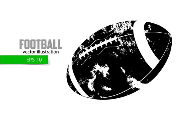 Silhouette d'un ballon de football. Arrière-plan et texte sur un calque séparé, la couleur peut être changée en un clic . — Image vectorielle