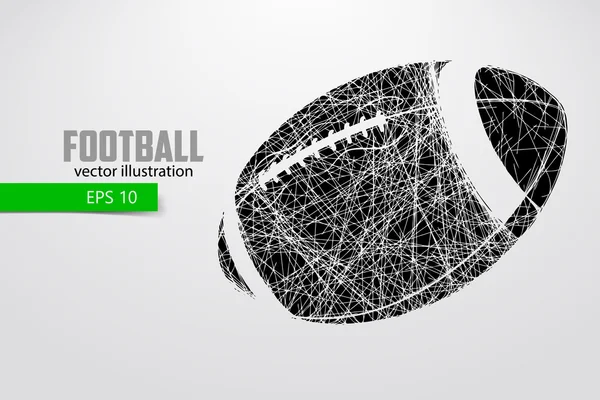 Silhouette d'un ballon de football. Arrière-plan et texte sur un calque séparé, la couleur peut être changée en un clic . — Image vectorielle