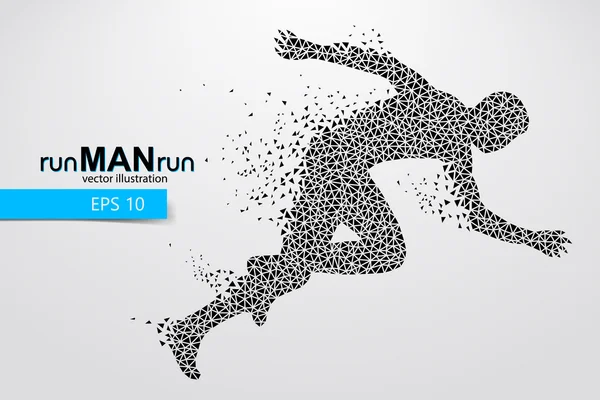 Üçgen çalışan bir adam silüeti. Metin ve ayrı bir katmana, arka plan rengi tek bir tıklamayla değiştirilebilir