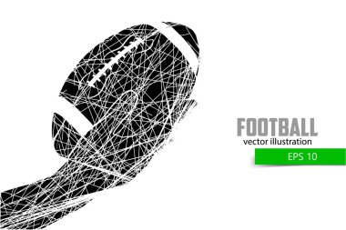 El rugby topu tutan siluet