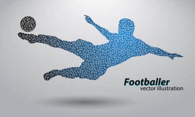 üçgen bir futbol oyuncu silüeti