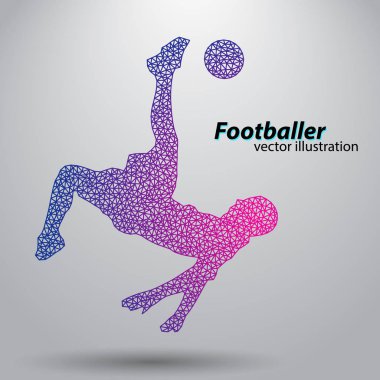 üçgen bir futbol oyuncu silüeti