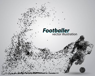 bir futbolcu saçılan silüeti