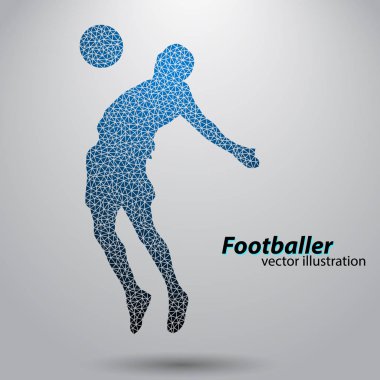 üçgen bir futbol oyuncu silüeti