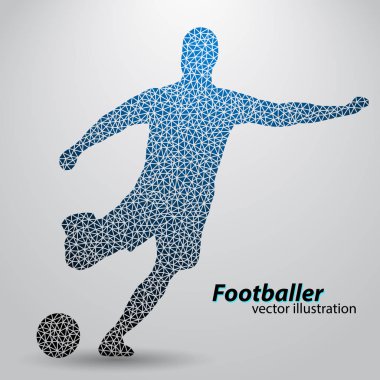 üçgen bir futbol oyuncu silüeti