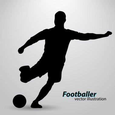 Bir futbolcunun silueti