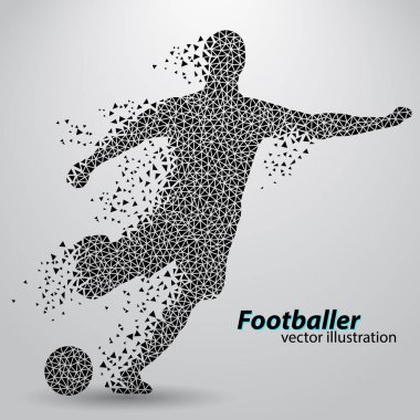 üçgen bir futbol oyuncu silüeti