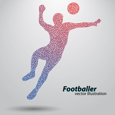üçgen bir futbol oyuncu silüeti