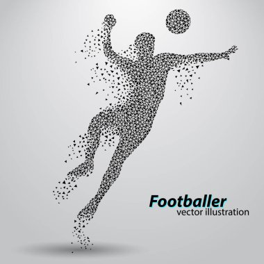 üçgen bir futbol oyuncu silüeti