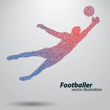 üçgen bir futbol oyuncu silüeti