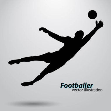 Bir futbolcunun silueti