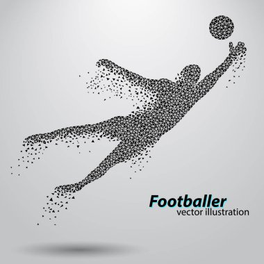 üçgen bir futbol oyuncu silüeti