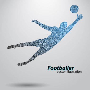 üçgen bir futbol oyuncu silüeti
