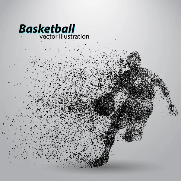 Jugador de baloncesto de particles . — Vector de stock