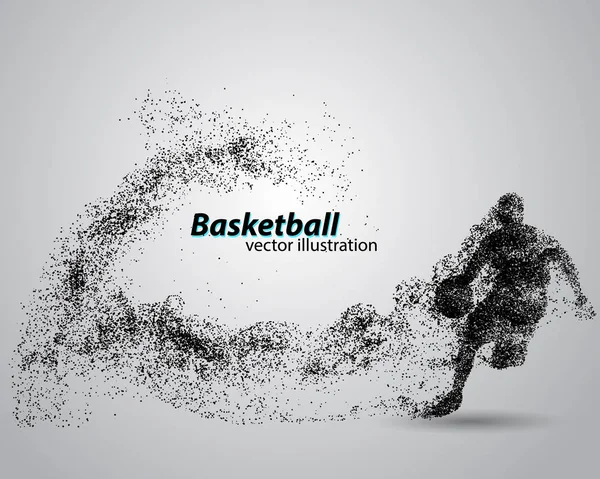 Παίκτης μπάσκετ από σωματίδια. — Διανυσματικό Αρχείο
