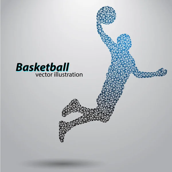 Jugador de baloncesto de los triángulos . — Vector de stock