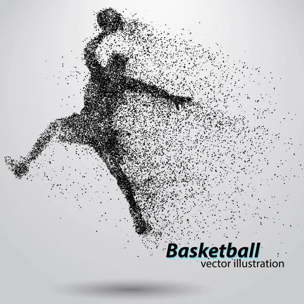 Basketbalista z částic. — Stockový vektor