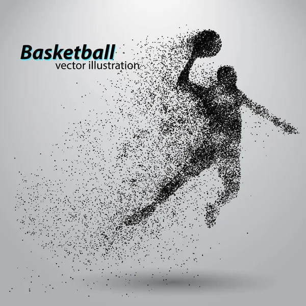 Basketball joueur de particules . — Image vectorielle