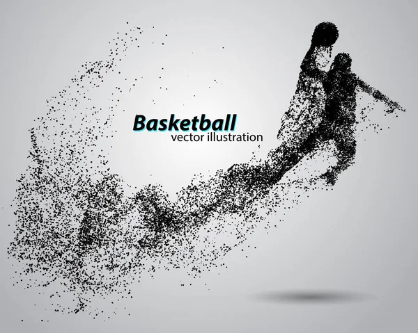 Jugador de baloncesto de particles . — Vector de stock