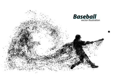 parçacık bir beyzbol oyuncusu silüeti.