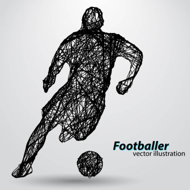 Bir futbolcunun silueti