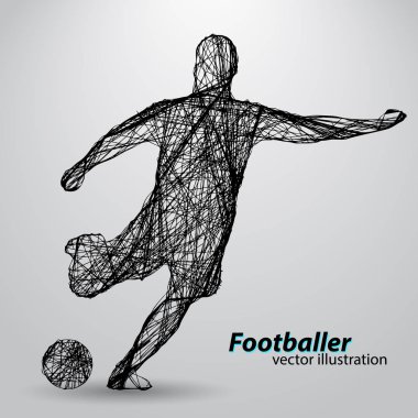 Bir futbolcunun silueti