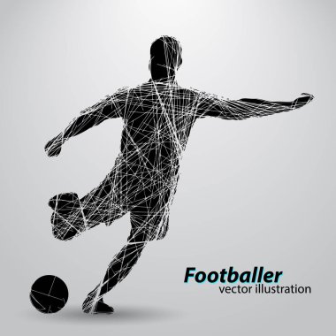 Bir futbolcunun silueti