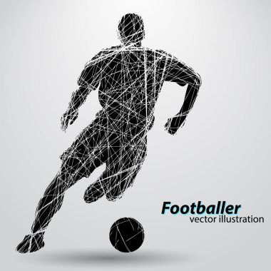 Bir futbolcunun silueti